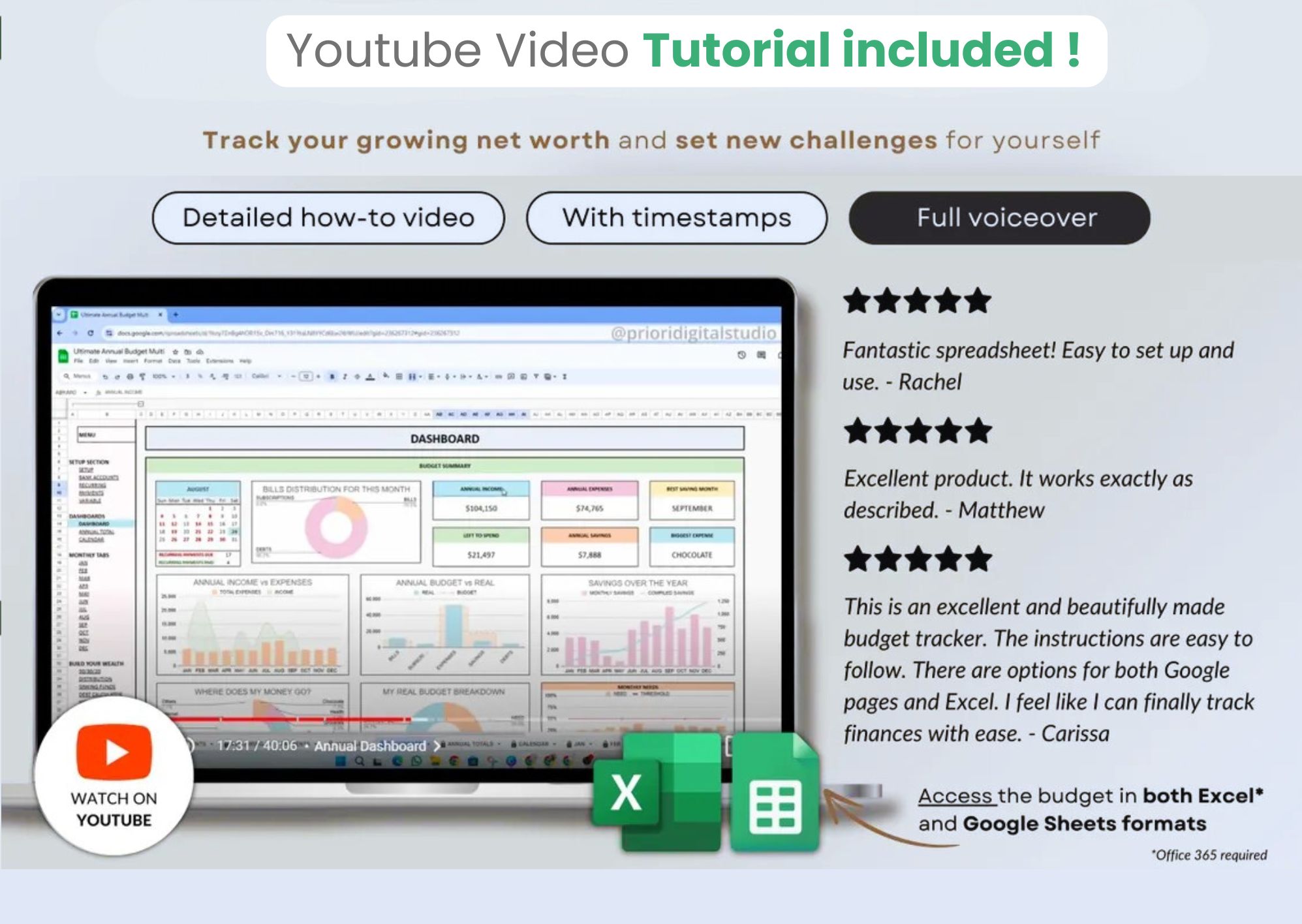 Budget Planner Video Tutorial — Set Up Your Spreadsheet in 5 Minutes