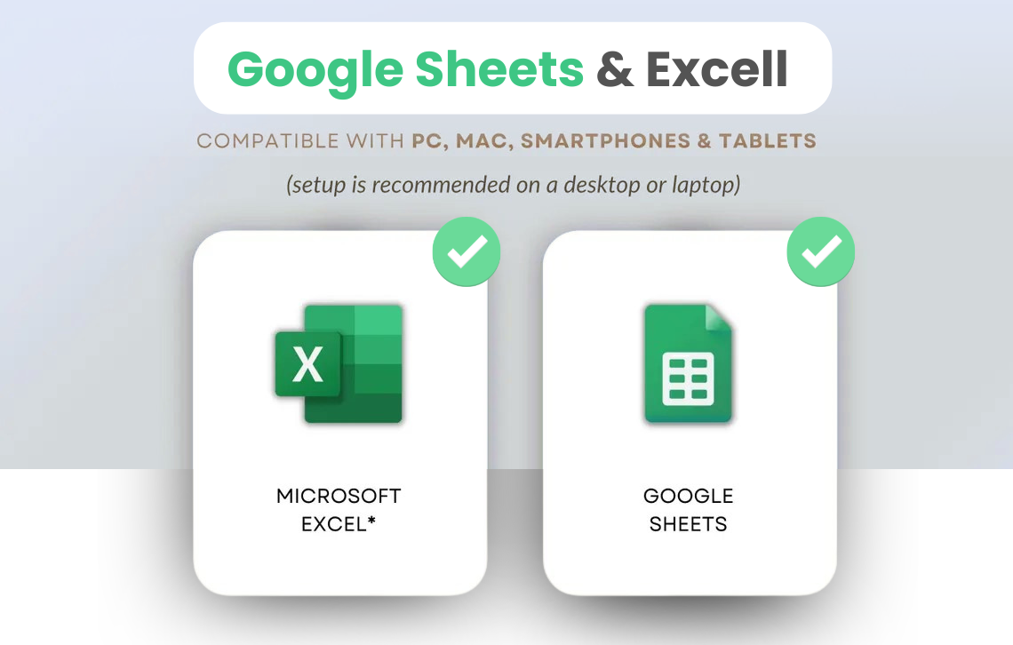Compatible with Microsoft Excel, Google Sheets and LibreOffice Calc